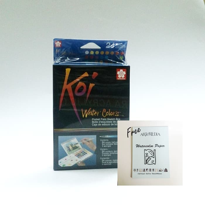 

SAKURA KOI WATERCOLOR POKET - 24 warna