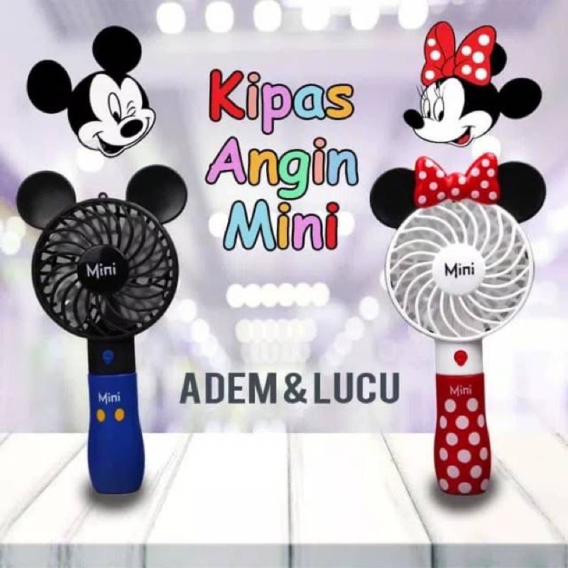 KIPAS ANGIN PORTABLE MIC-KEY MIN-NIE MOUSE/KIPAS ANGIN MINI/MOTIF ALPUKAT/BEAR KIPAS ANGIN TANGAN PORTABLE DISNEY