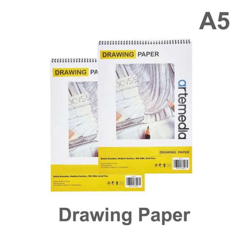 

ARTEMEDIA DRAWING PAPER BOOK A5 - 30 LEMBAR / BUKU GAMBAR / SKETCHBOOK