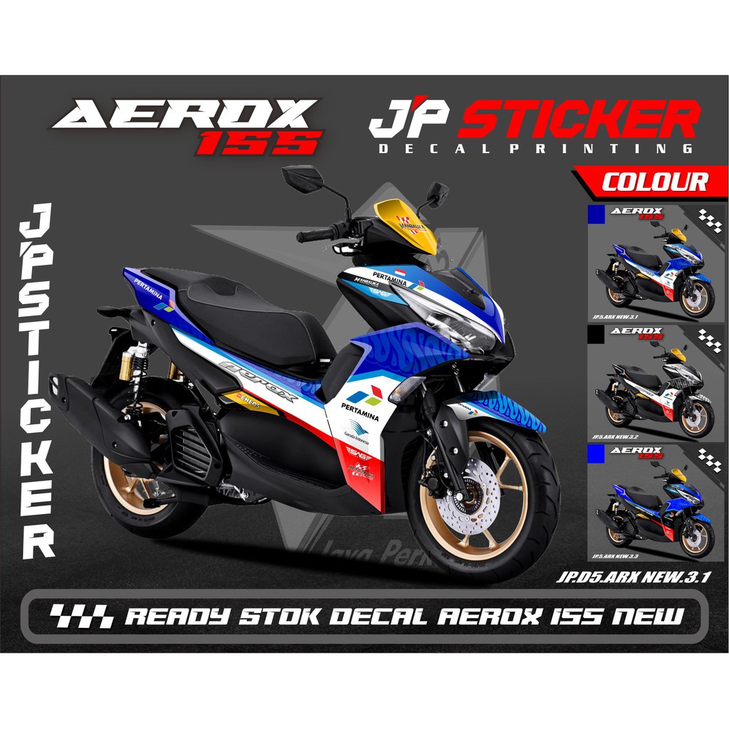 Decal Sticker Variasi Fullbody All New Aerox155 - Dekal Stiker Aerox 2021 Disain MANDALIKA (kode 03)