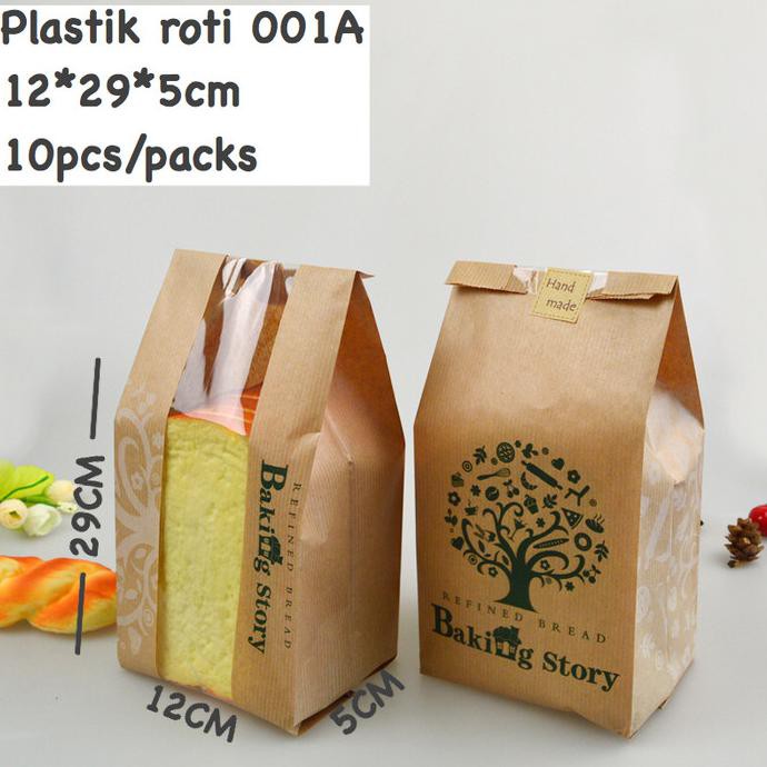 

Hanya Disini] Kantong Roti Tawar Kemasan Kue 12X29,5 Toast Paper Bag 001A