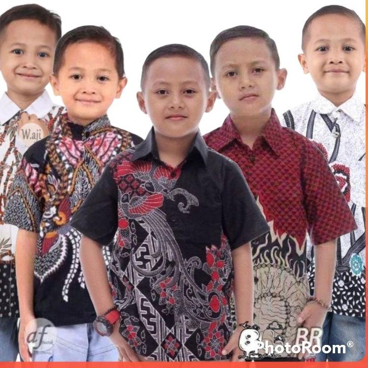 Barang Pilihan.. [BATIK ANAK] Kemeja batik anak-Batik anak-Baju batik anak laki-laki umur 2-12th hem