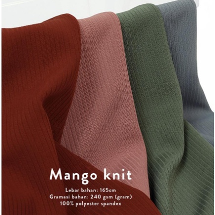 kain manggo rajut knit / manggo streech / manggo biru premium Ukuran 1 meter | Zevanic