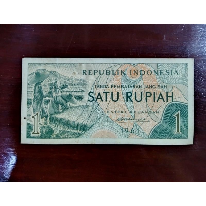 Uang Kertas Lama Satu Rupiah 1961