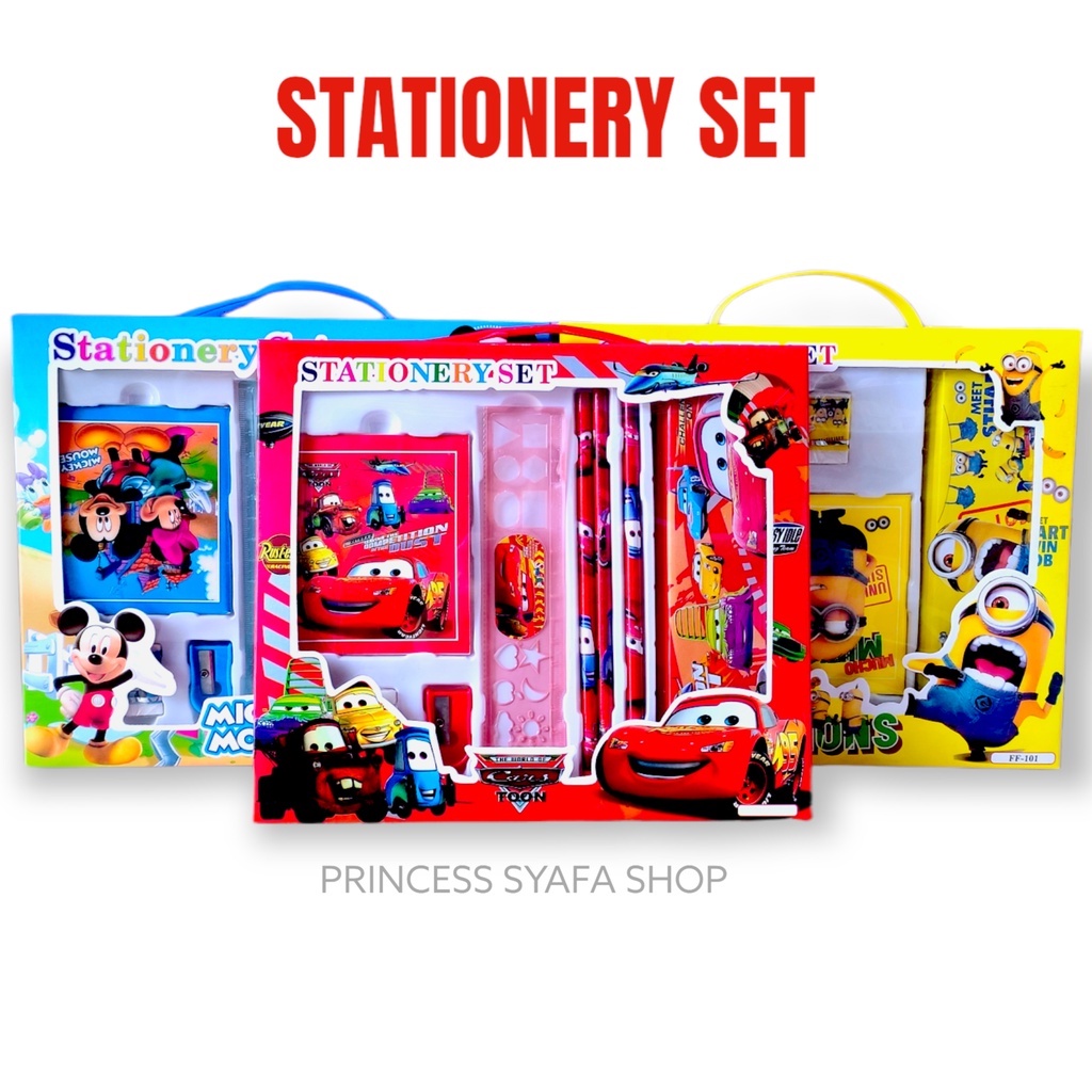 

Set Perlengkapan Tulis Anak 8 in 1 Karakter Lucu | Stationery Set Karakter