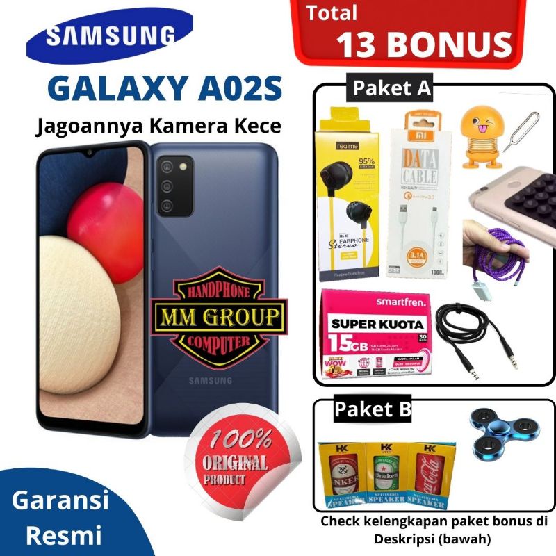 HP SAMSUNG GALAXY A02S RAM 3/32GB dan RAM 4/64GB