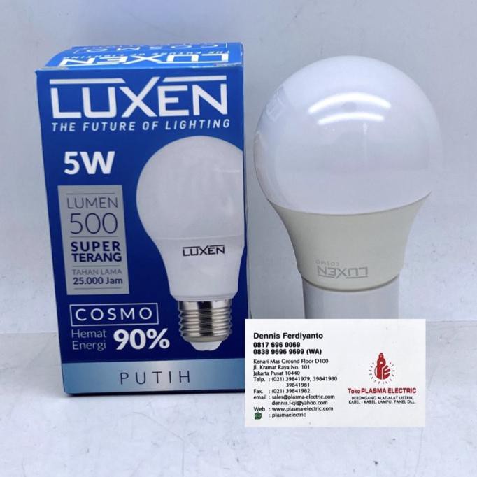 Berkualitas Led Bulb Luxen 5W 5 W 5Watt 5 Watt Terbatas