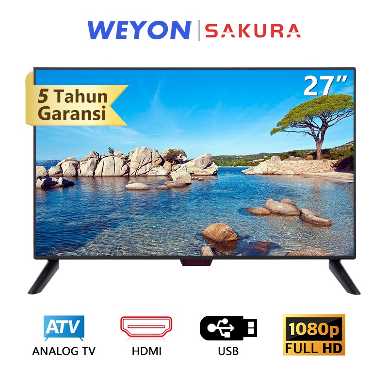 Weyon Sakura 27-inci 60Hz monitor komputer LCD, desktop kantor, gaming monitor layar tanpa batas dengan resolusi-0