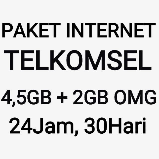 Paket Internet Data Kuota 4,5GB All Net 2GB OMG Sebulan Bulanan 30 Hari 24 Jam Telkomsel Tsel Murah