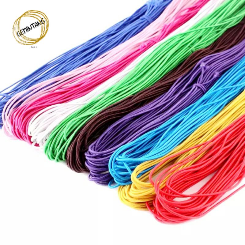 Tali Karet Elastis 1 mm Tali String Sengkelit Bahan Membuat Kerajinan Gelang Kalung