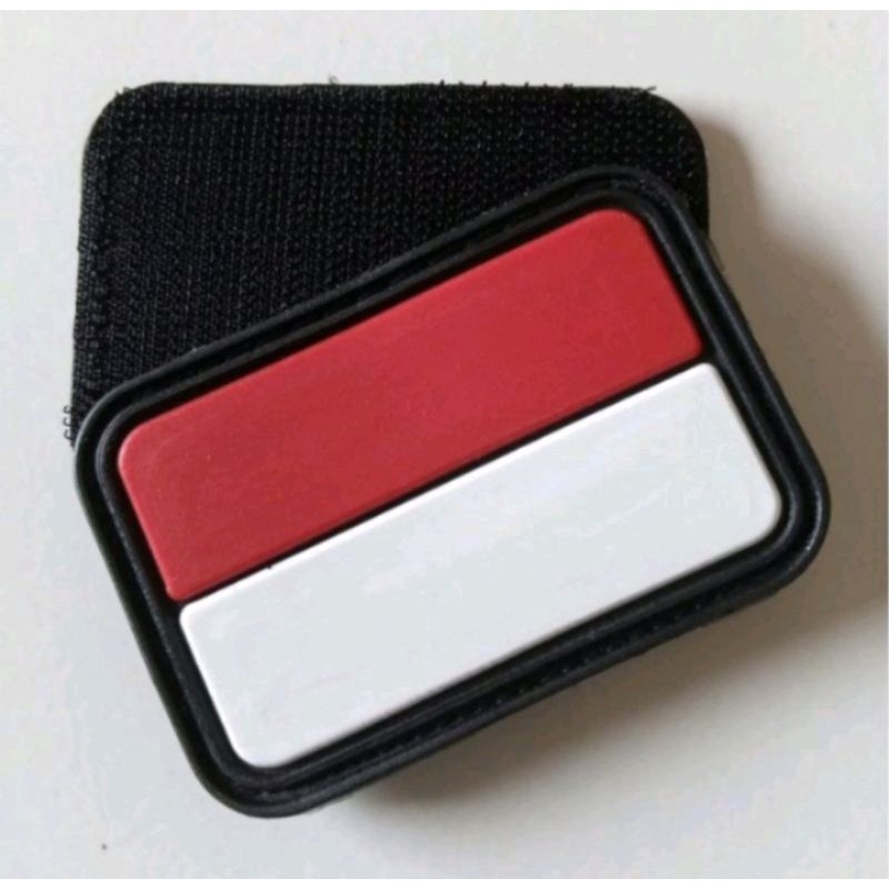 Patch rubber emblem tempelan logo Merah Putih