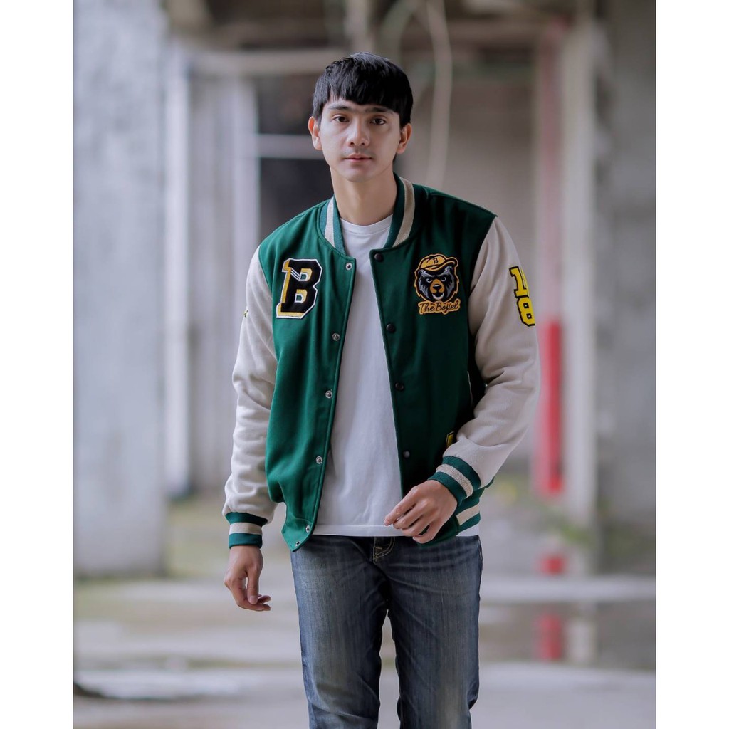 Jaket Sweater Baseball Bojiel Beruang Untuk Pria Dewasa Dan Remaja