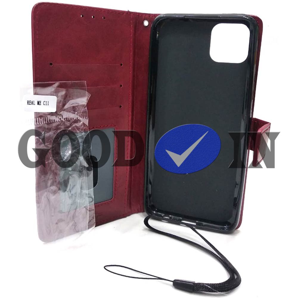 Flip Case - Flip Polos - Case Dompet Kulit Polos - Case REALME C11