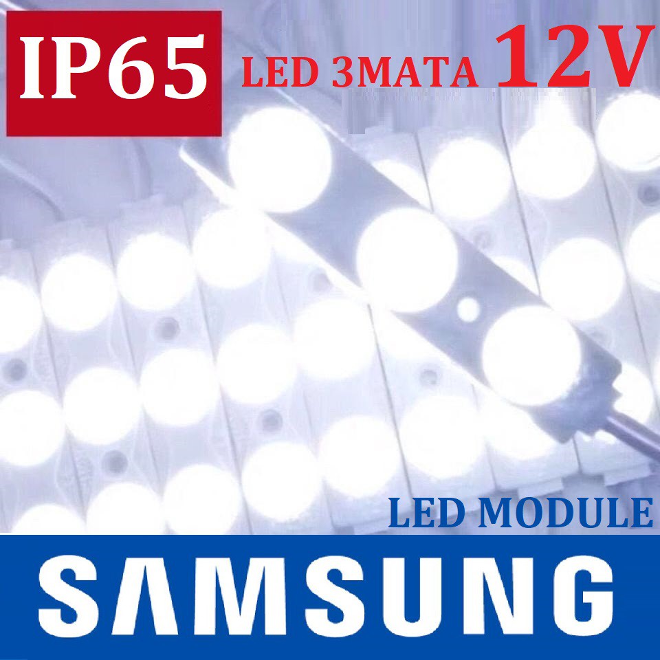 Jual LAMPU LED MODULE 3MATA 12 Volt / LED Modul 12V SUPER TERANG ANTI