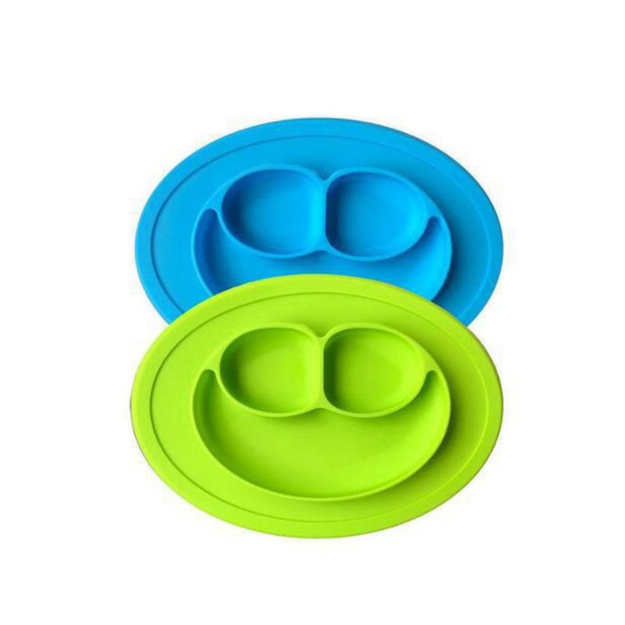 SHOPELLO - Piring Makan Bayi Silikon Anti Geser Plate Mat Tempat Makan Anak Silicone