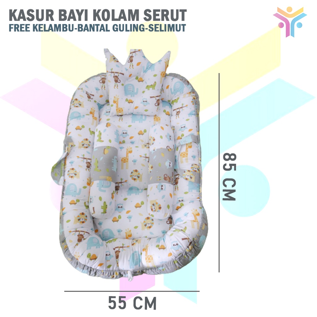 9 || KASUR BAYI KOLAM SERUT LENGKAP || FREE KELAMBU || BANTAL GULING || SELIMUT