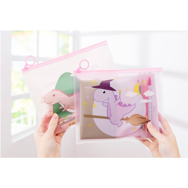 

Pouch Tas Kosmetik / dompet pensil Transparan aneka motif