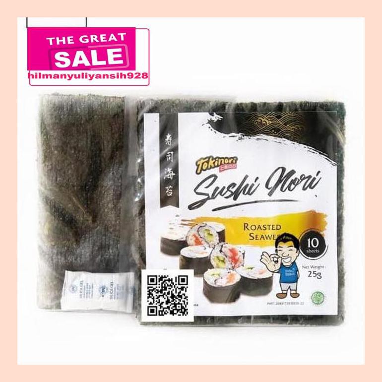 

S50Mra Tokinori Yaki Sushi Nori- Roasted Seaweed- Rumput Laut 10Pc Ret05Vh