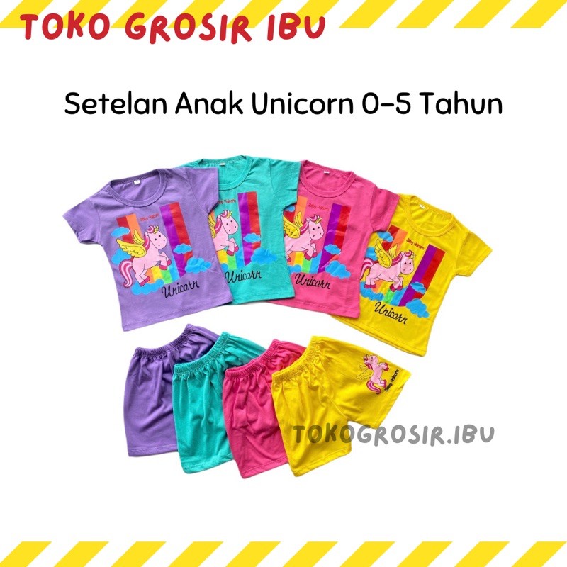 Set Setelan Anak Perempuan Cewek Bayi Balita Baju Anak 3- Littlepony