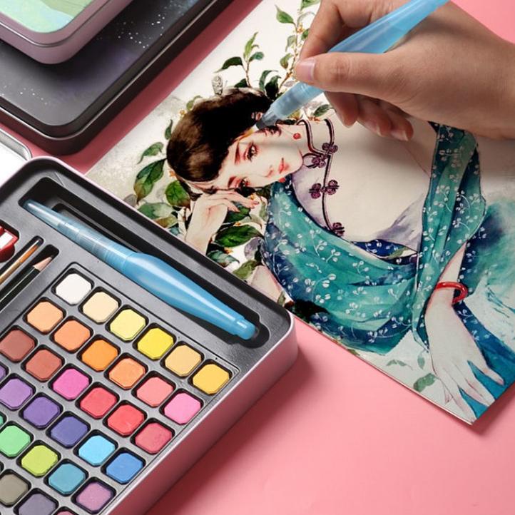 

Big Sale.. Kaikki 36/48Water Color Set - Alat Cat Air Set (Termasuk Kuas dan Kertas Gambara）