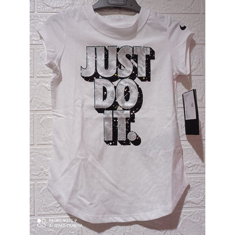 SALE KAOS ANAK PEREMPUAN NIKE KIDS JUST DO IT WHITE ORIGINAL