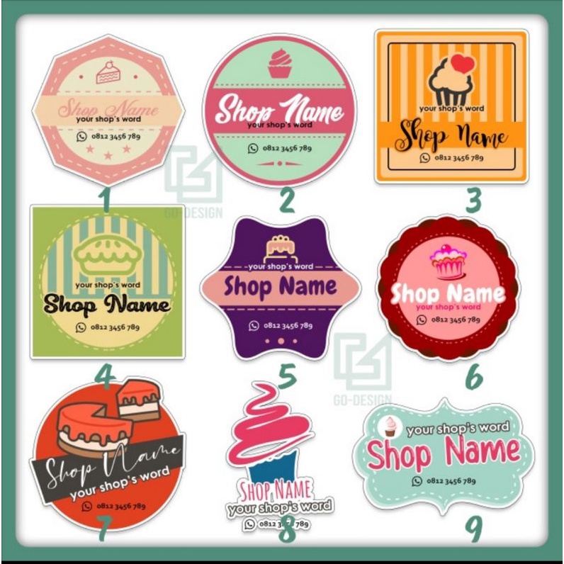 

stiker label makanan/minuman