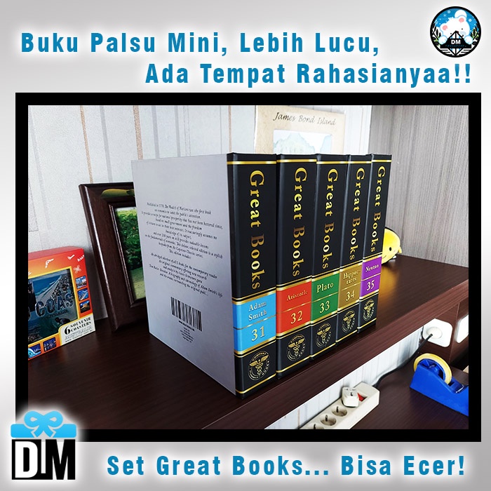 Dsvlwvwyo4_Good Buku Palsu Pajangan Kecil Sejarahwan Dummy Book Set Great Books Decoration Mini Buku