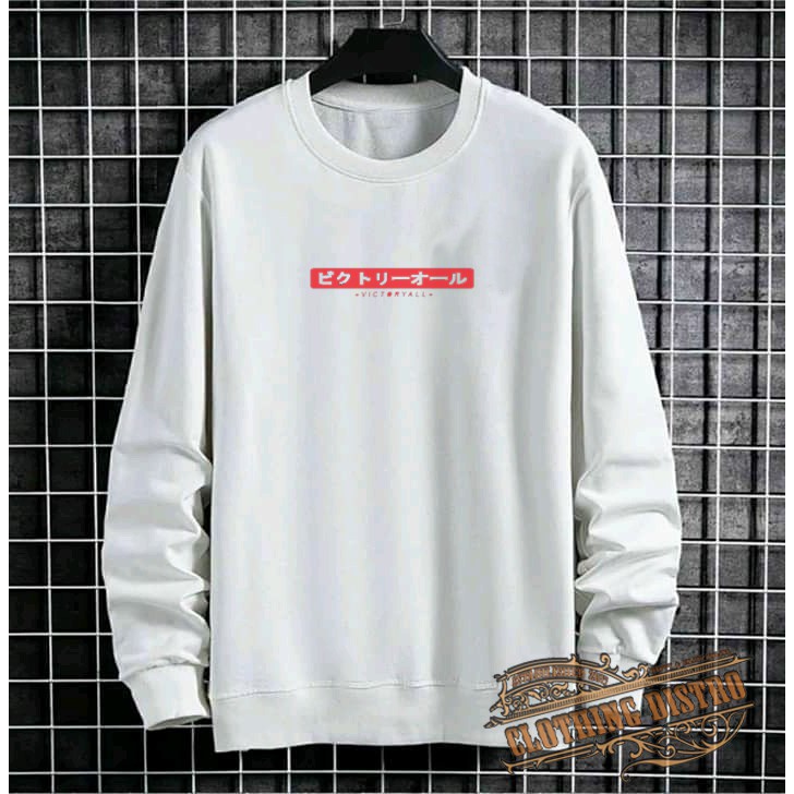  Bloods Crewneck Black Motif Simpel Pria/Wanita Premium Quality SWEATER PRIA/WANITA L XL VCRL-3