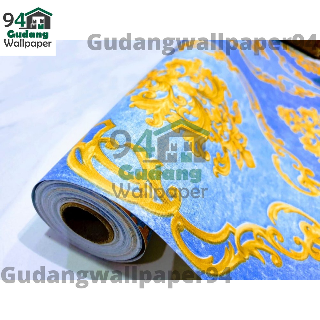 (COD) Wallpaper Stiker Dinding / Walpaper dinding Kamar Tidur Wallpaper Motif Batik Nusantara Bahan PVC Premium (SUDAH ADA LEM)