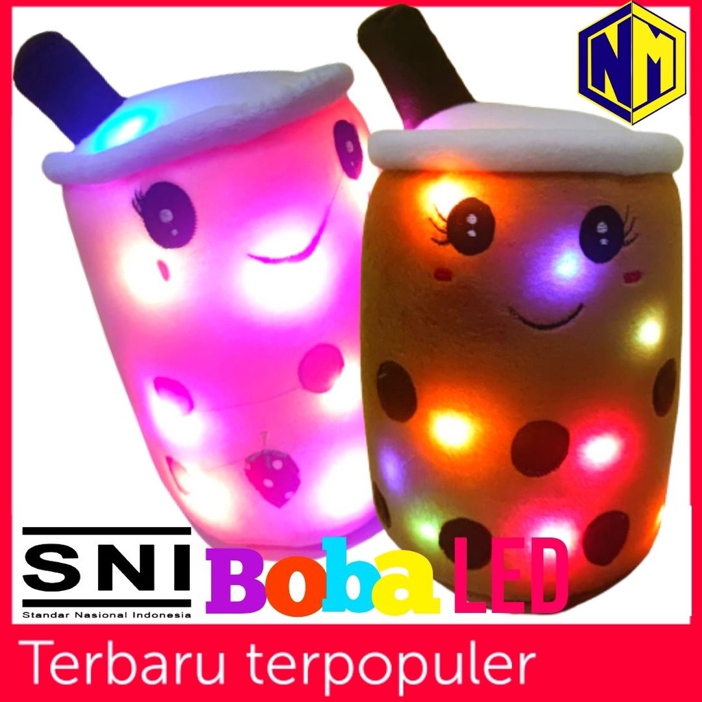 Boneka Boba Bantal Boba Besar 30 cm LED SNI Bst Seller