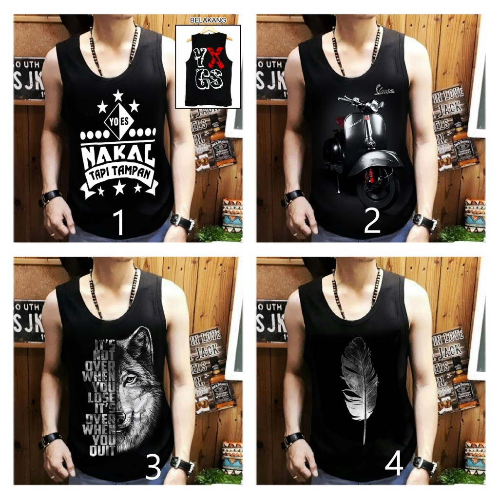 Singlet Pria Tanpa Lengan / READY UKURAN JUMBO / UK M-L-XL-XXL / Shalch Trendy