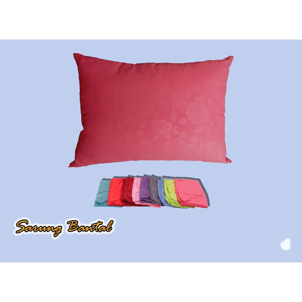 Sarung Bantal Polos Resleting Premium bahan lembut/ Sarung bantal katun