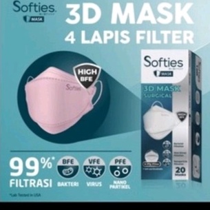 Masker softies 3D Surgical 4 Ply