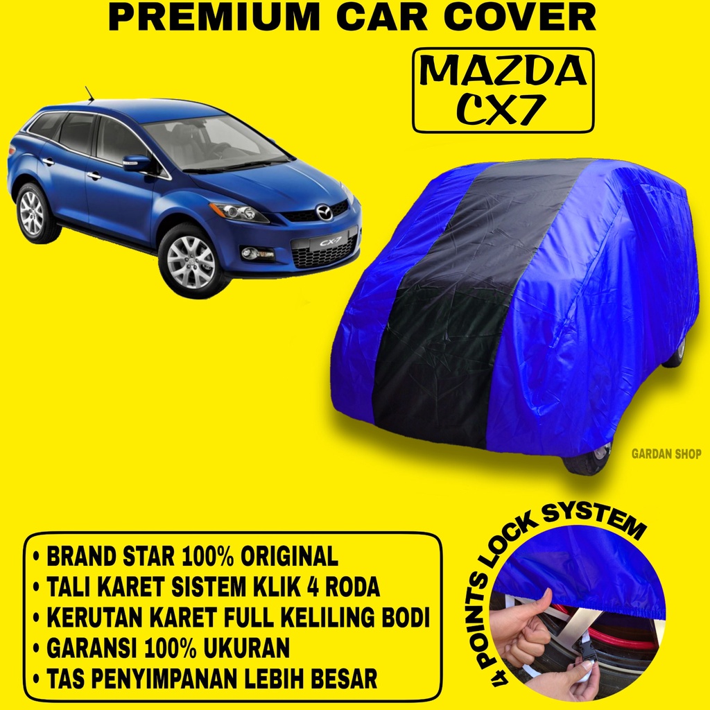 Body Cover MAZDA CX7 BIRU HITAM Penutup Bodi Mobil Mazda Cx7 Waterproof PREMIUM