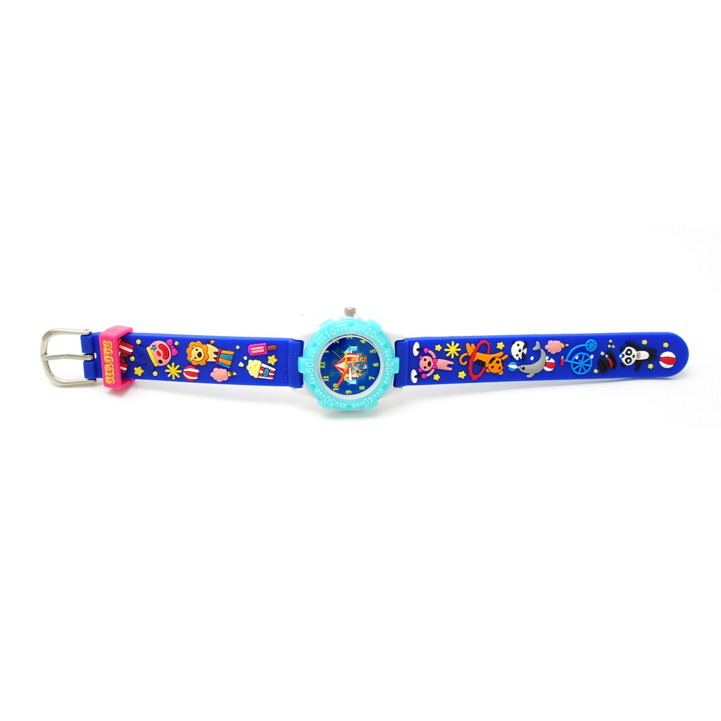 Linkgraphix KTS04 Circus Jam Tangan Anak Lucu Unik - Biru