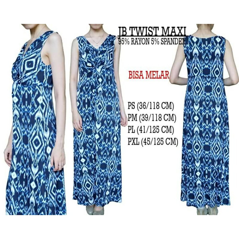 Terlaris  Dress Branded Wanita   ST  JOHN S BAY TWIST MAXI  Murah