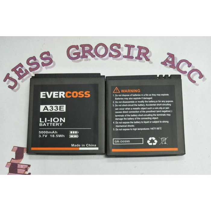 Baterai Battery Batre Double Power Evercoss Evercross Cross A33E / E60 - Hitam