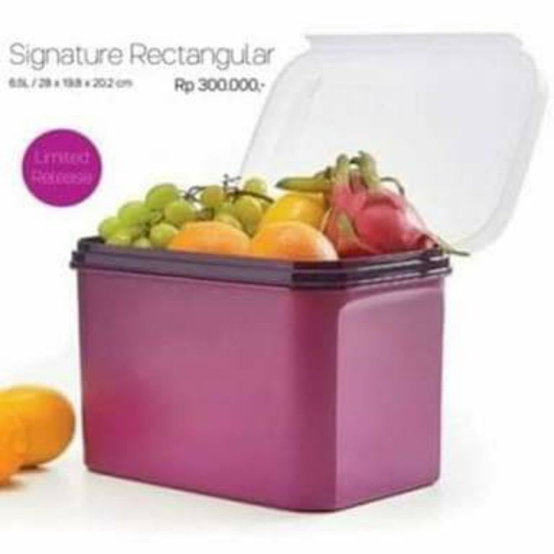 signature rectangular 6,5L pink
