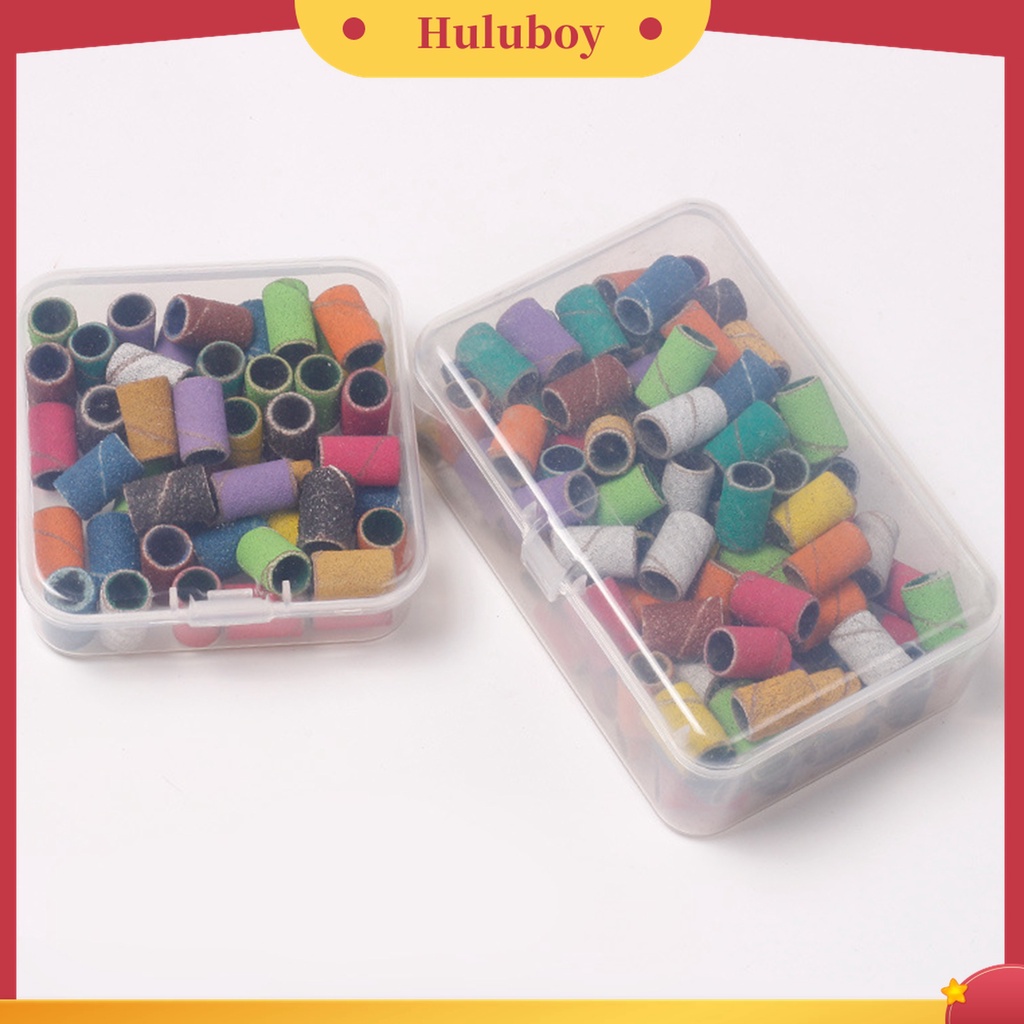 Huluboy Huluboy♡ 50 / 100Pcs Ring Amplas Poles Kuku Elektrik Warna Campur Untuk Manicure