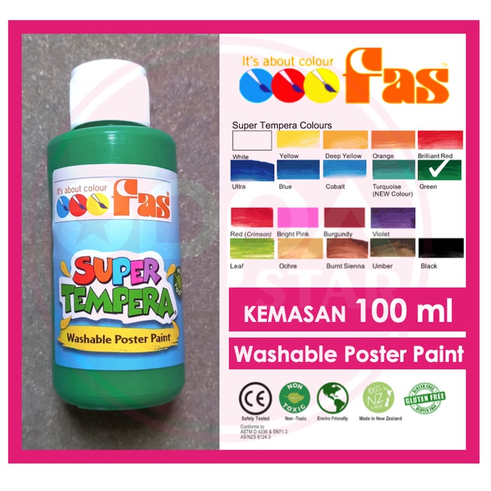 

Spesial Fas Super Tempera Green 100 Ml Hijau Cat Air Poster Lukis Anak Impor Terbatas