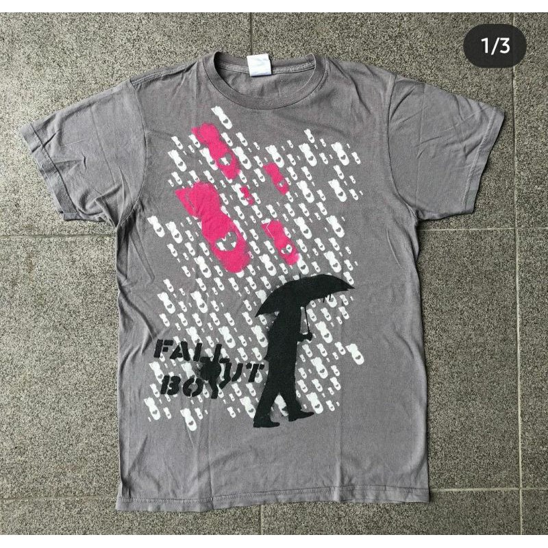 KAOS BAND KAOS VINTAGE SECOND FALL OUT BOY PAKAIAN PRIA BAJU VINTAGE ATASAN VINTAGE