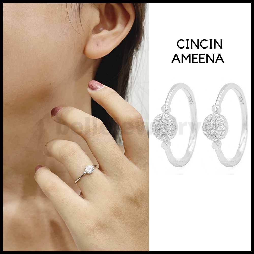 Cincin Cingcin Cicin Ring Aksesoris Asesoris Accessories Accesories Perak AMEENA Belle Jewelry Korea