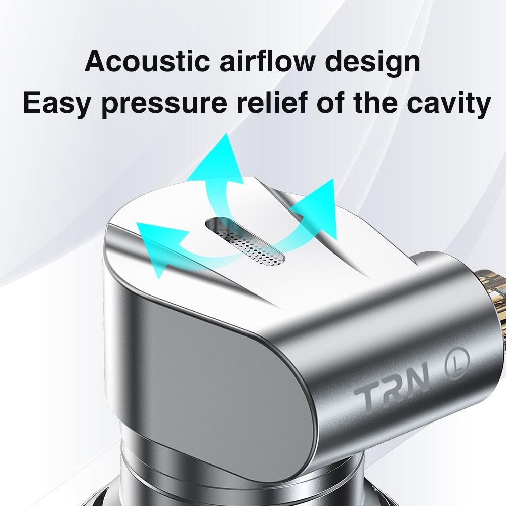 Trn EMX Earphone In Ear Bass Dinamis Kepala Flat Bahan Metal 14.2mm Untuk EMA CS2 TN