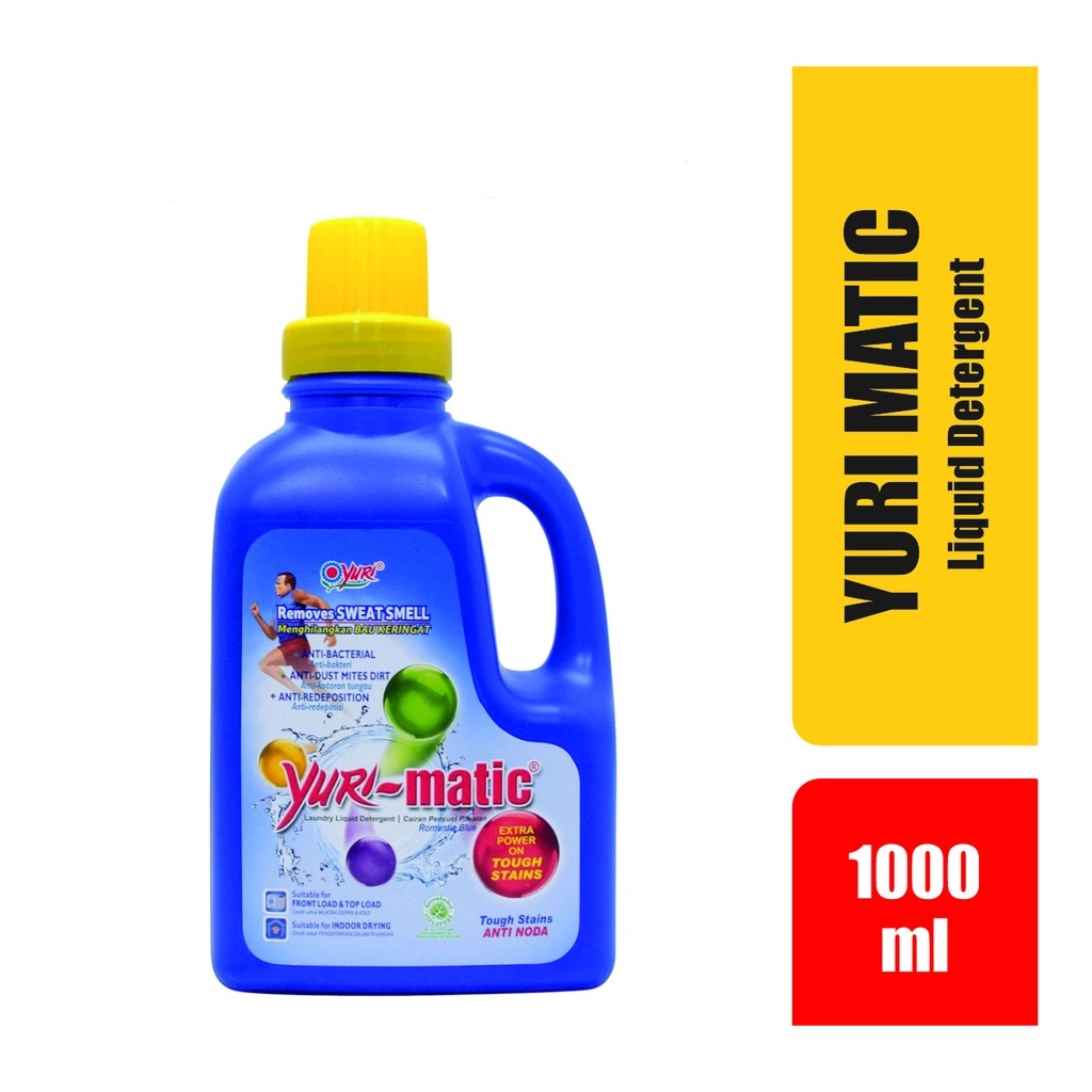 DETERGEN CAIR YURI MATIC BOTOL 1 KG DETERJEN SABUN CUCI PAKAIAN LAUNDRY