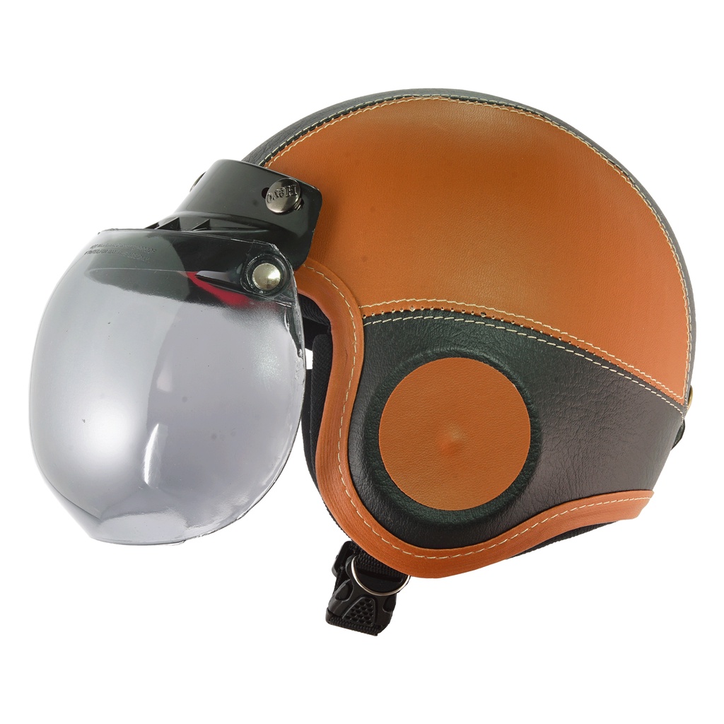 Helm Bogo Retro Anak Untuk Usia 2-6 Tahun Polos - Mocca Hitam