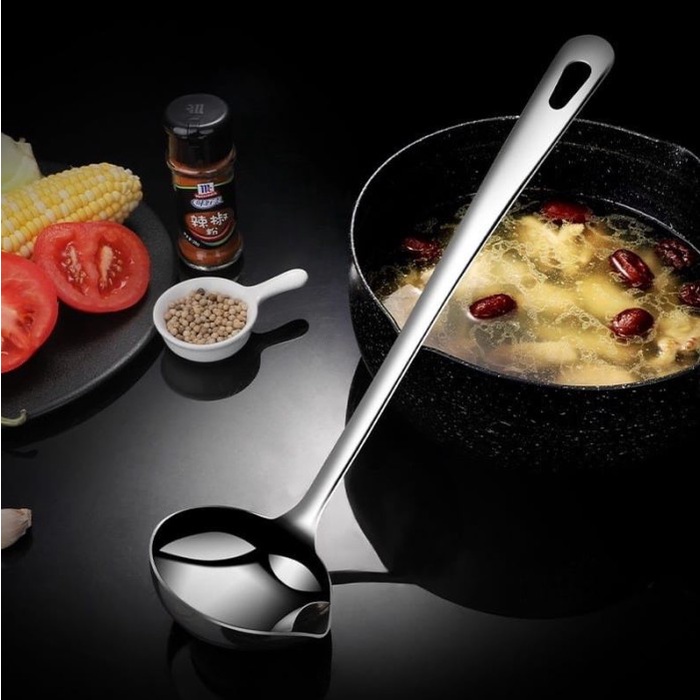 Centong Sayur Stainless Penyaring Minyak Lemak Kuah Soup Spoon