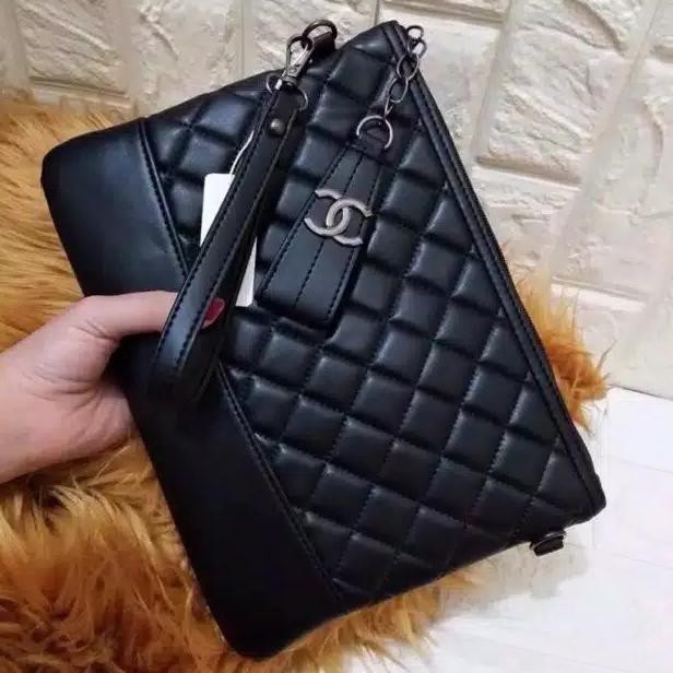 Harga Spesial Tas Wanita Chanel Slingbag Premium Import Murah Original Kualitas No 1 - Hitam