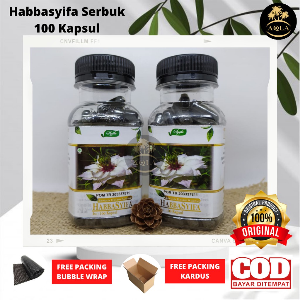 KAPSUL HABBATUSSAUDA SERBUK / HABBASYIFA SERBUK ORIGINAL ISI 100 KAPSUL