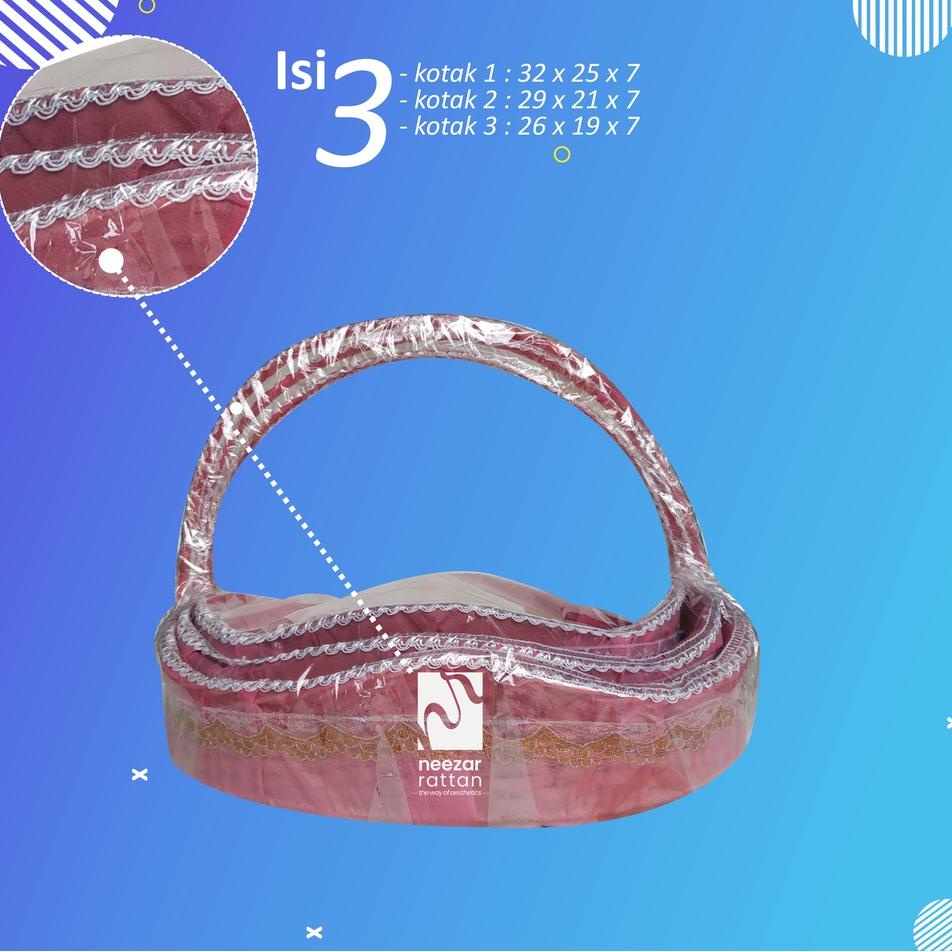 

[57] Souvenir Kotak keranjang parcel hantaran seserahan pengantin lamaran bulat ● 57