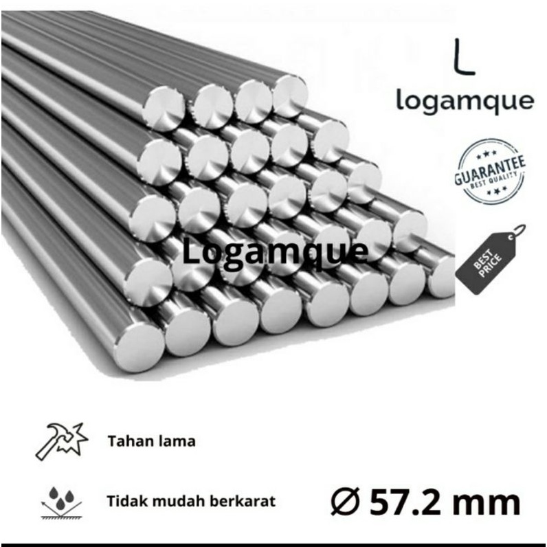 AS Stainless 201 diameter 57,2mm ( 2 1/4 Inch ) |Behel Stainless |Roundbar Stainless